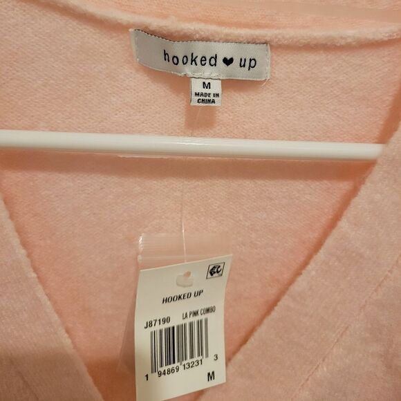 Hooked up pink cardigan size M - Picture 3 of 4
